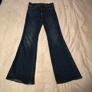AE super hi rise flare jeans